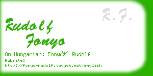 rudolf fonyo business card